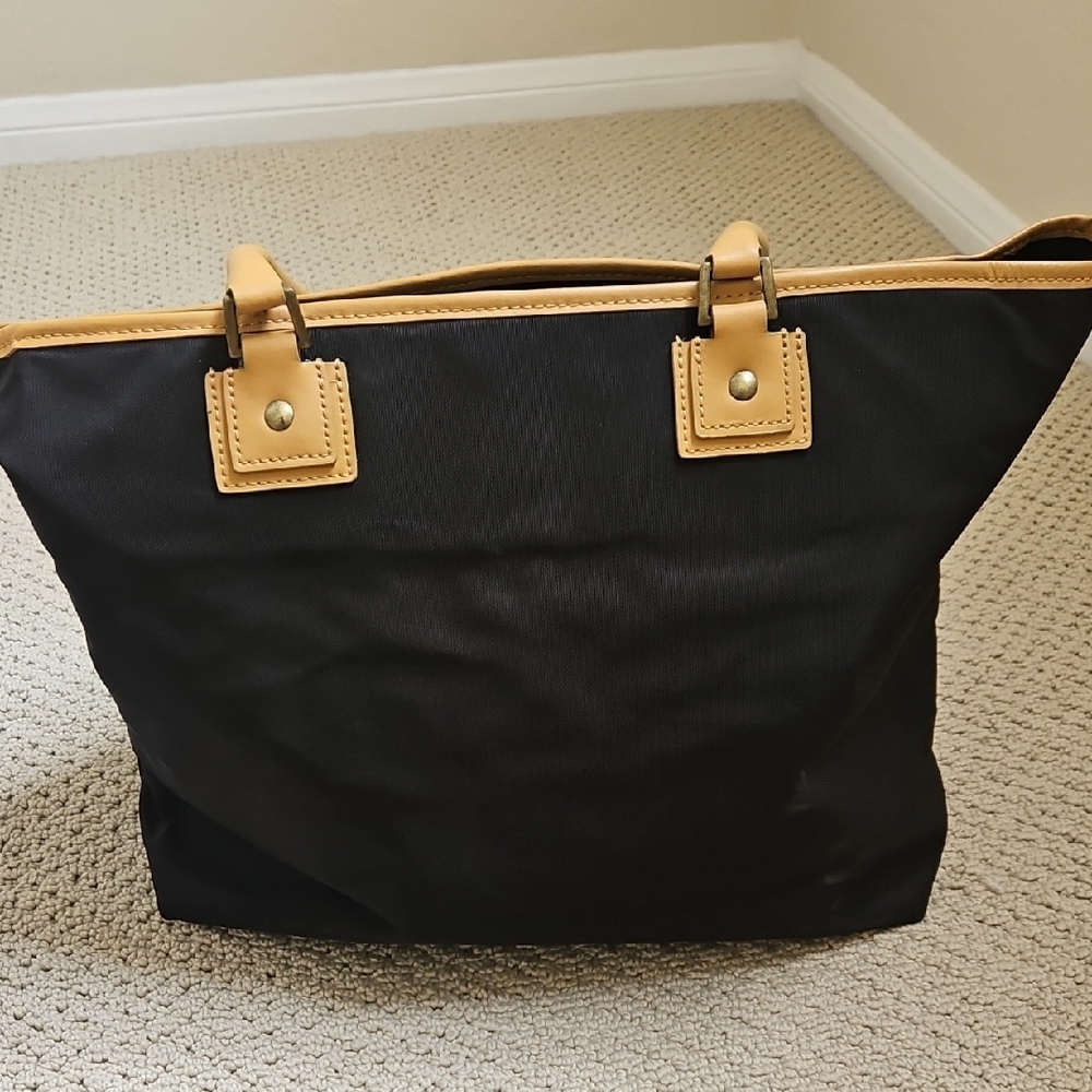 Hartmann Black and Tan Women's Tote Bag - Picture 3 of 6